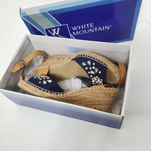 White Mountain Espadrille Sandals with Beads Decor - Picture 6 of 13